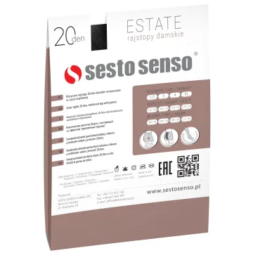 Sesto Senso 5-PAK Rajstopy damskie ESTATE 20 DEN klasyczne Daino