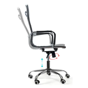 Sesto Senso ZESTAW 2szt - Fotel biurowy ergonomiczny, model DH101 czarny