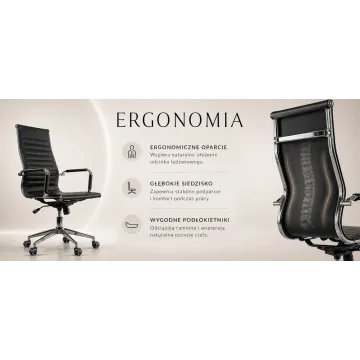 Sesto Senso ZESTAW 2szt - Fotel biurowy ergonomiczny, model DH101 czarny
