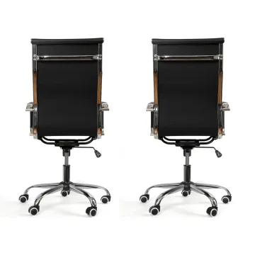 Sesto Senso ZESTAW 2szt - Fotel biurowy ergonomiczny, model DH101 czarny