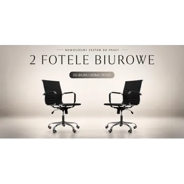Sesto Senso ZESTAW 2szt - Fotel biurowy ergonomiczny, model DH102 czarny