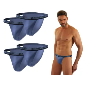 Sesto Senso 4-PAK Slipy męskie SM04 TANGA Jeansowe