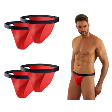 Sesto Senso 4-PAK Slipy męskie SM04 TANGA Czerwone