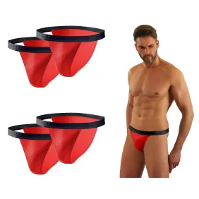 Sesto Senso 4-PAK Slipy męskie SM04 TANGA Czerwone