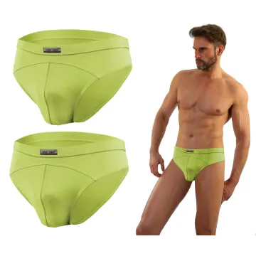 Sesto Senso 2-PAK Slipy męskie SM03 sportowy styl micromodal majtki płaskie szwy Pistacjowe