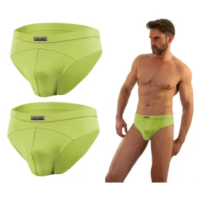 Sesto Senso 2-PAK Slipy męskie SM03 sportowy styl micromodal majtki płaskie szwy Pistacjowe