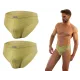 Sesto Senso 2-PAK Slipy męskie SM03 sportowy styl micromodal majtki płaskie szwy Oliwkowe