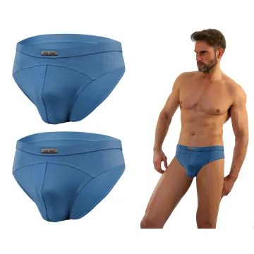 Sesto Senso 2-PAK Slipy męskie SM03 sportowy styl micromodal majtki płaskie szwy Jeansowe