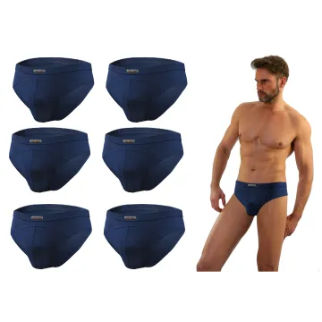 Sesto Senso 6-PAK Slipy męskie SM03 sportowy styl micromodal majtki płaskie szwy Granatowe