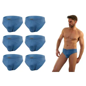 Sesto Senso 6-PAK Slipy męskie SM03 sportowy styl micromodal majtki płaskie szwy Jeansowe