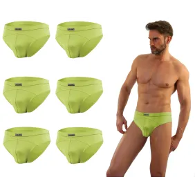 Sesto Senso 6-PAK Slipy męskie SM03 sportowy styl micromodal majtki płaskie szwy Pistacjowe