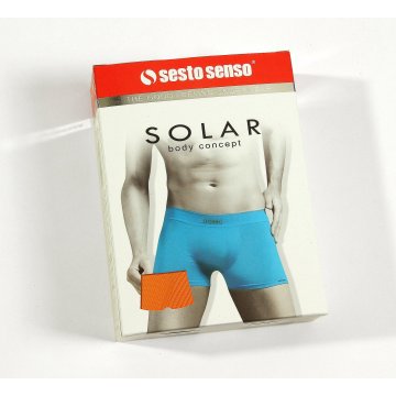 Dopasowane, bezszwowe bokserki męskie SOLAR Sesto Senso