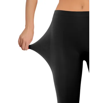 Sesto Senso Legginsy damskie z koronką czarne