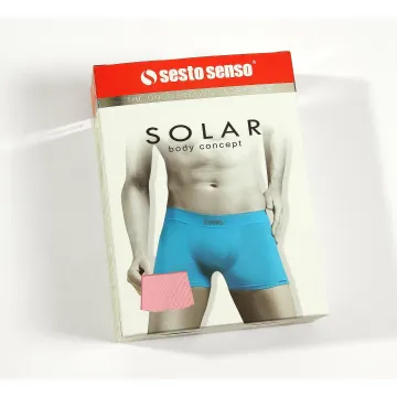 Dopasowane, bezszwowe bokserki męskie SOLAR Sesto Senso
