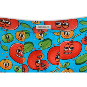 Sesto Senso 2-PAK bokserki męskie Funny BM09 wzór Fruits bawełniane