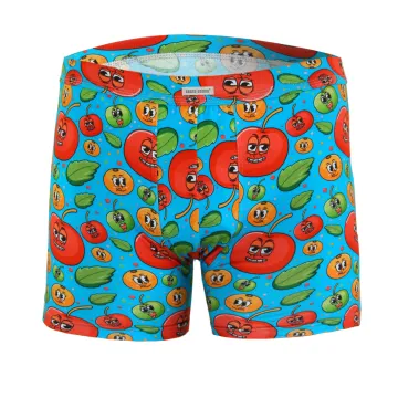 Sesto Senso 4-PAK bokserki męskie Funny BM09 wzór Fruits bawełniane