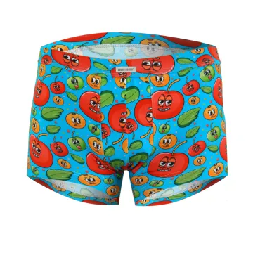 Sesto Senso 4-PAK bokserki męskie Funny BM10 wzór Fruits bawełniane