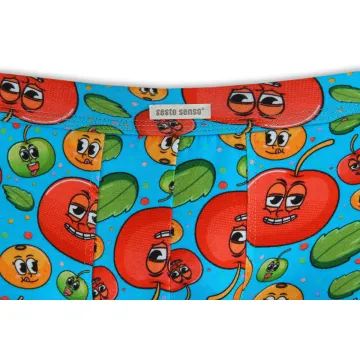 Sesto Senso 6-PAK bokserki męskie Funny BM10 wzór Fruits bawełniane