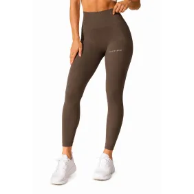 Sesto Senso Legginsy fitness push up modelujące płaski szew LF01 Brązowe
