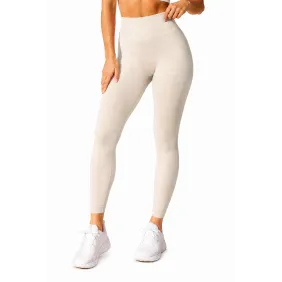 Sesto Senso Legginsy fitness push up modelujące płaski szew LF01 Beżowe