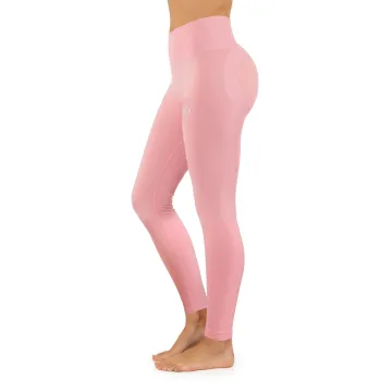 Sesto Senso Legginsy fitness push up modelujące płaski szew LF01 Różowe
