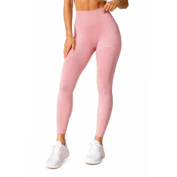 Sesto Senso Legginsy fitness push up modelujące płaski szew LF01 Różowe