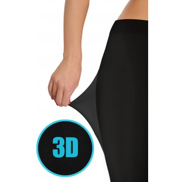 Sesto Senso 3-PAK Rajstopy 50 DEN Antycellulitowe 3D Microfibra FLORENCE Czarne