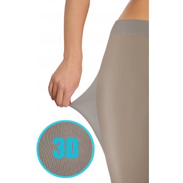 Sesto Senso 3-PAK Rajstopy 50 DEN Antycellulitowe 3D Microfibra FLORENCE Szary