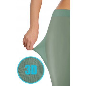 Sesto Senso 3-pak rajstopy 50 DEN Antycellulitowe 3D Microfibra FLORENCE Smeraldo