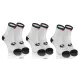 Sesto Senso 3-PAK Skarpety Sportowe Uniwersalne SPORT SOCKS SKB01 Białe - Turkus