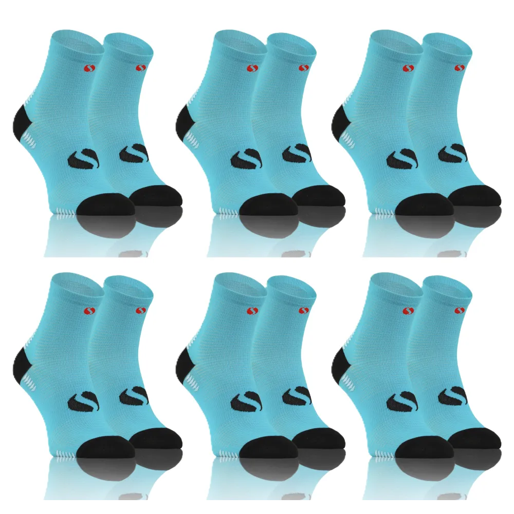 Sesto Senso 6-PAK Skarpety Sportowe Uniwersalne SPORT SOCKS SKB01 Turkus