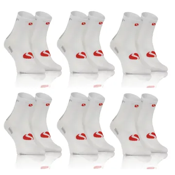 Sesto Senso 6-PAK Skarpety Sportowe Uniwersalne SPORT SOCKS SKB01 Białe
