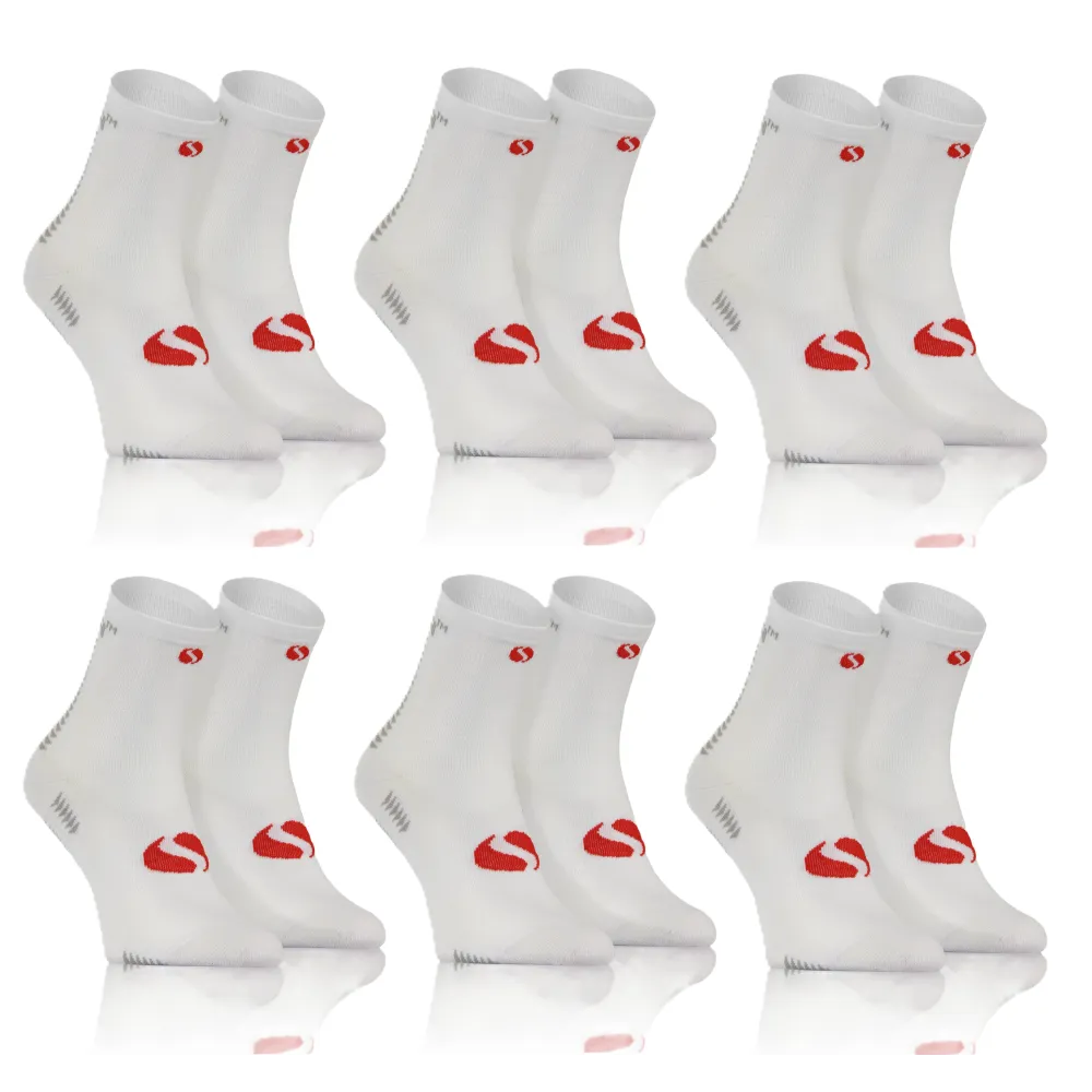 Sesto Senso 6-PAK Skarpety Sportowe Uniwersalne SPORT SOCKS SKB01 Białe
