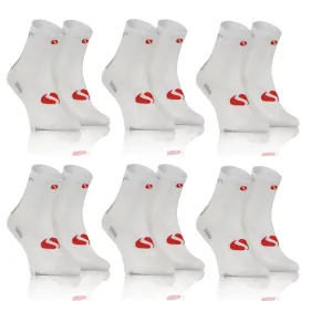 Sesto Senso 6-PAK Skarpety Sportowe Uniwersalne SPORT SOCKS SKB01 Białe