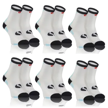 Sesto Senso 6-PAK Skarpety Sportowe Uniwersalne SPORT SOCKS SKB01 Białe - Czarne