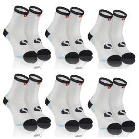 Sesto Senso 6-PAK Skarpety Sportowe Uniwersalne SPORT SOCKS SKB01 Białe - Czarne