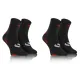 Sesto Senso 2-PAK Skarpety Sportowe Uniwersalne SPORT SOCKS SKB01 Czarne