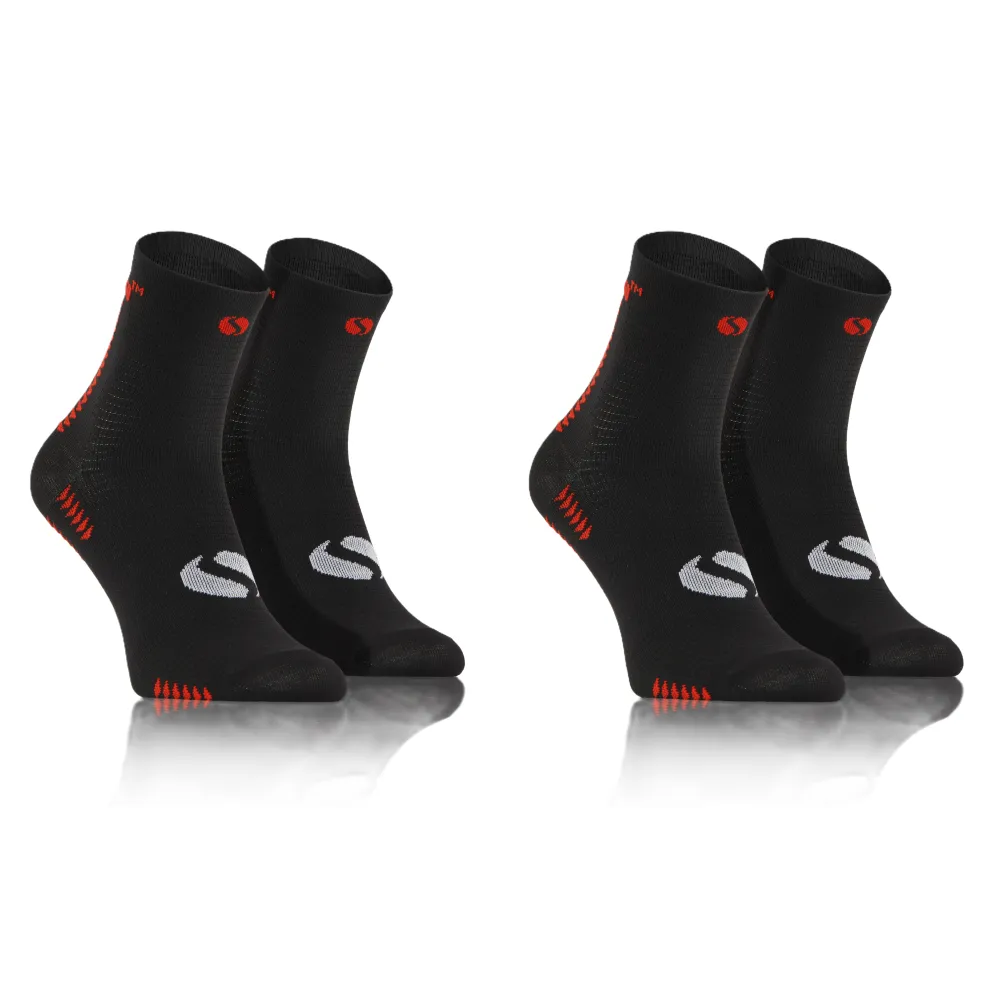 Sesto Senso 2-PAK Skarpety Sportowe Uniwersalne SPORT SOCKS SKB01 Czarne