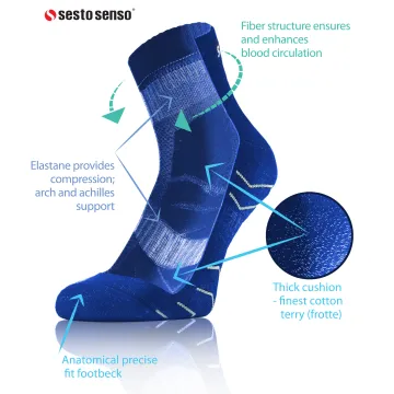 Sesto Senso 5-PAK Skarpety Sportowe AMZ Jednokolorowe Niebieskie